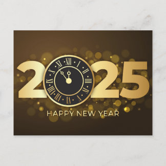 Elegant 2025 Happy New Year Greeting Card