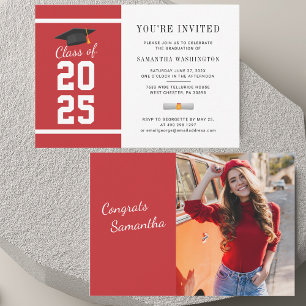 Elegant 2025 Photo Graduation Invitation