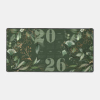 Elegant 2026 Calendar Eucalyptus Green Gold