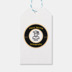 Elegant 2026 Graduate   Personalised Gold Seal Gift Tags