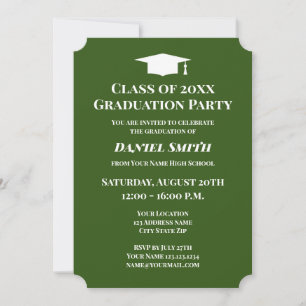 Elegant 2026 graduation party invitation template 