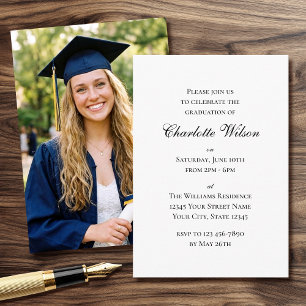 Elegant 2026 Graduation Party Photo Invitation 
