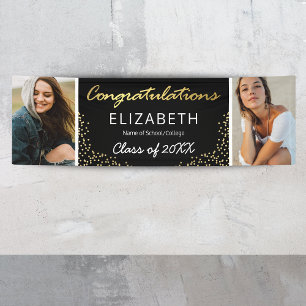 Elegant 2026 Two Graduation Photo Banner