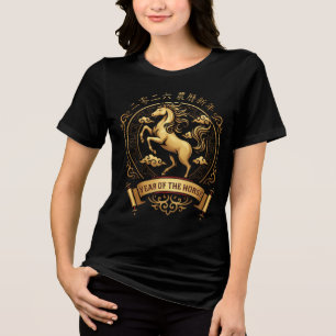 Elegant 2026 Year of the Horse Chinese New Year Tri-Blend Shirt