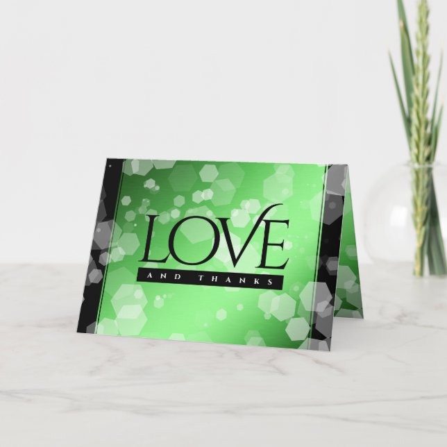 Elegant 20th 38th 55th Emerald Wedding Anniversary Thank You Card (Front)