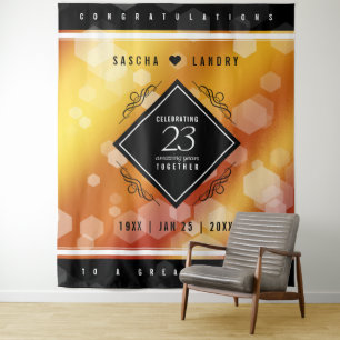 Elegant 23rd Imperial Topaz Wedding Anniversary Tapestry