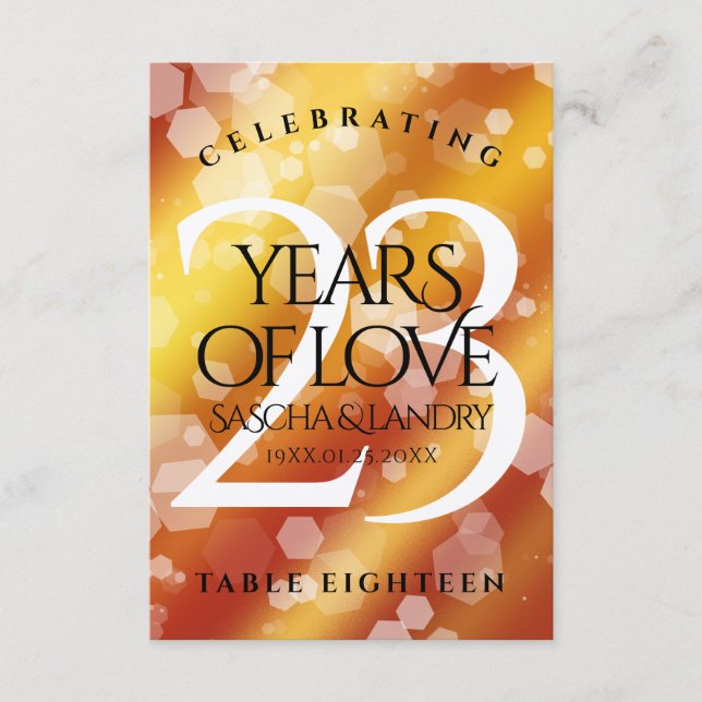 Elegant 23rd Imperial Topaz Wedding Anniversary Thank You Card (Front)