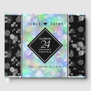 Elegant 24th Opal Wedding Anniversary Celebration Guest Book