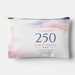 Elegant 250th American Independence Day 4th July Accessory Pouch