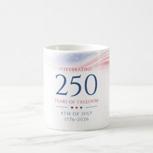 Elegant 250th American Independence Day 4th July Coffee Mug