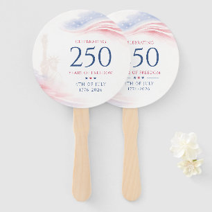 Elegant 250th American Independence Day 4th July Hand Fan