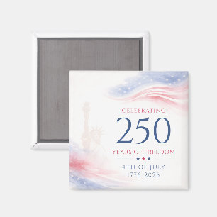 Elegant 250th American Independence Day 4th July Magnet