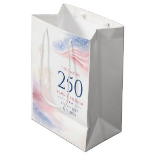 Elegant 250th American Independence Day 4th July Medium Gift Bag