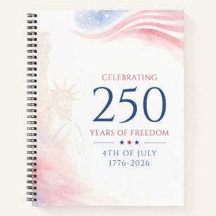 Elegant 250th American Independence Day 4th July Notebook