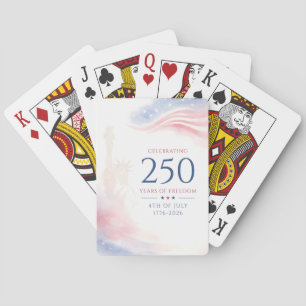 Elegant 250th American Independence Day 4th July Playing Cards