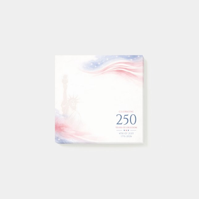 Elegant 250th American Independence Day 4th July Post-it Notes (Front)