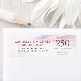 Elegant 250th American Independence Day 4th July Return Address Label