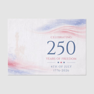 Elegant 250th American Independence Day 4th July Tissue Paper