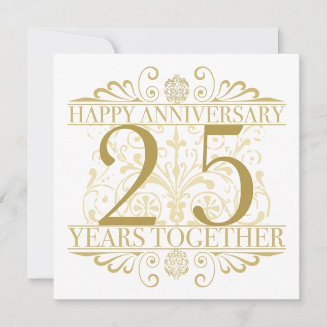 Elegant 25th Anniversary Card (Front)