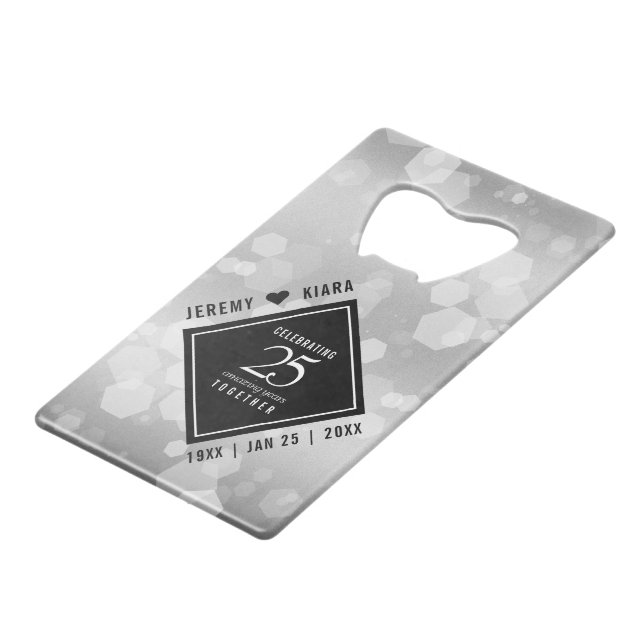 Elegant 25th Silver Wedding Anniversary (Front Angled)