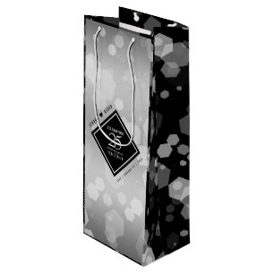 Elegant 25th Silver Wedding Anniversary Wine Gift Wine Gift Bag