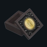 Elegant 27th Music Wedding Anniversary Celebration Gift Box<br><div class="desc">Celebrate the 27th wedding anniversary with this commemorative keepsake box! Elegant black and white serif lettering with musical note confetti on golden foil and black backgrounds add a memorable touch for this special occasion and extraordinary milestone. Customise with the happy couple's names, years of marriage, and congratulatory messages for their...</div>