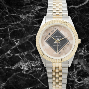 Elegant 28th Linen Wedding Anniversary Celebration Watch