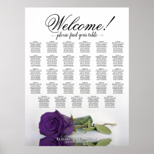 Elegant 29 Table Royal Purple Rose Seating Chart