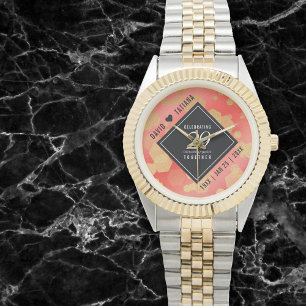 Elegant 29th Garnet Wedding Anniversary Watch