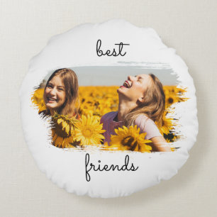 Elegant 2 BFF Best Friends Forever Round Cushion