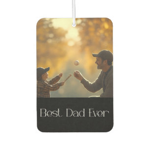 Elegant 2 Photo BEST DAD EVER Car Air Freshener
