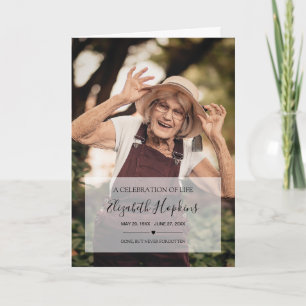 Elegant 2 Photo Celebration of Life Folded Program