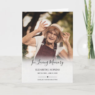 Elegant 2 Photo In Loving Memory Funeral Program