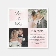 Elegant 2 Photo Simple Couple Fun Facts Wedding 