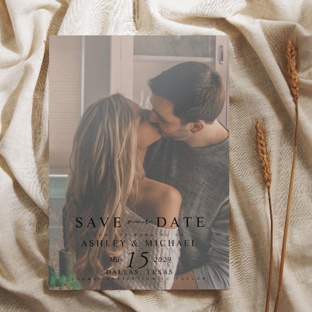 Elegant 2 Photo Wedding Website QR Code Save The Date (Save Our Date!💍 #ForeverLove)