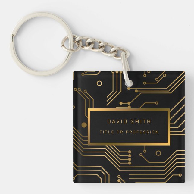 Elegant 2in1 Luxury Professional Business Card & Key Ring (Front)