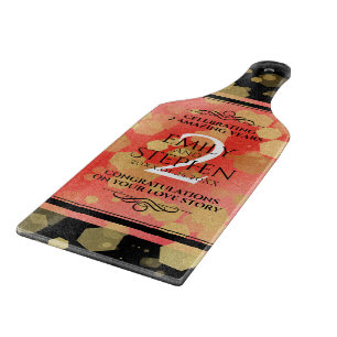 Elegant 2nd Garnet Wedding Anniversary Celebration Cutting Board