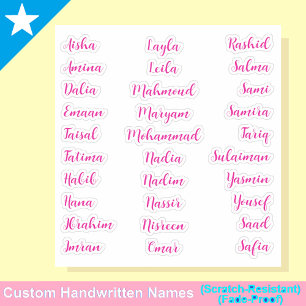Elegant 30 First Names   Pink Calligraphy Script