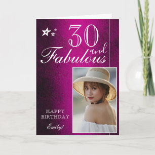 Elegant 30th Birthday Photo Template Customizabl
