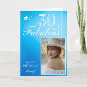 Elegant 30th Birthday Photo Template Customizabl