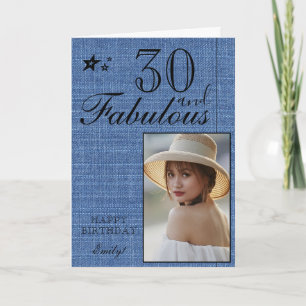 Elegant 30th Birthday Photo Template Customizabl
