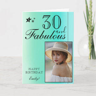 Elegant 30th Birthday Photo Template Customizabl