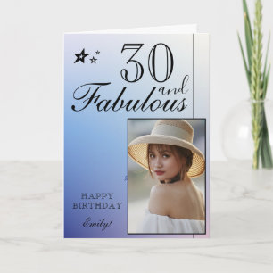 Elegant 30th Birthday Photo Template Customizabl