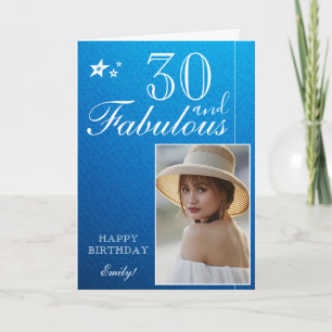 Elegant 30th Birthday Photo Template Customizabl