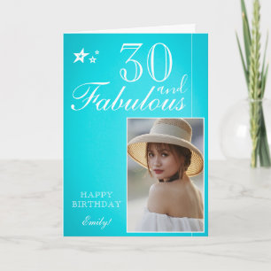 Elegant 30th Birthday Photo Template Customizabl