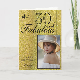 Elegant 30th Birthday Photo Template | Customizabl