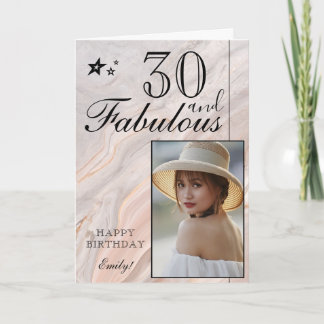 Elegant 30th Birthday Photo Template | Customizabl