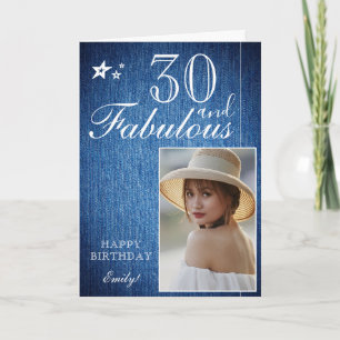 Elegant 30th Birthday Photo Template Customizabl