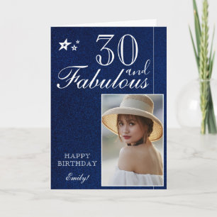 Elegant 30th Birthday Photo Template Customizabl