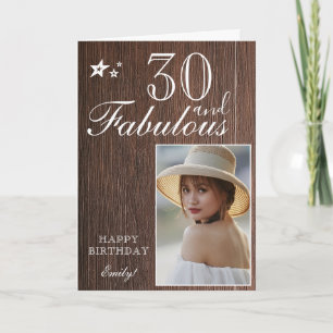Elegant 30th Birthday Photo Template Customizabl